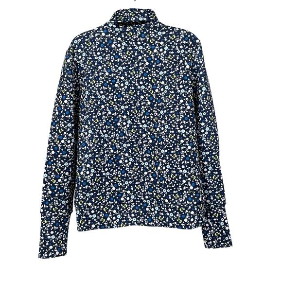 ADDISON BAY Everyday Pullover Courtside Multi Blue Turtle Neck Bottom Zip XS NEW - Picture 7 of 15